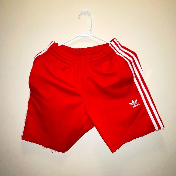 Red adidas shorts - Picture 1 of 2
